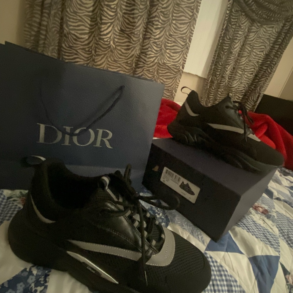 Dior Men's Black and Gray Sneakers